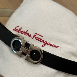 Ferragamo Reversible/Adjustable Gancini belt [Authentic]